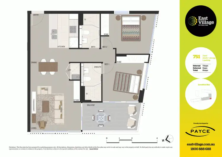 Floorplan of Homely apartment listing, 751/2C Defries Avenue, Zetland NSW 2017