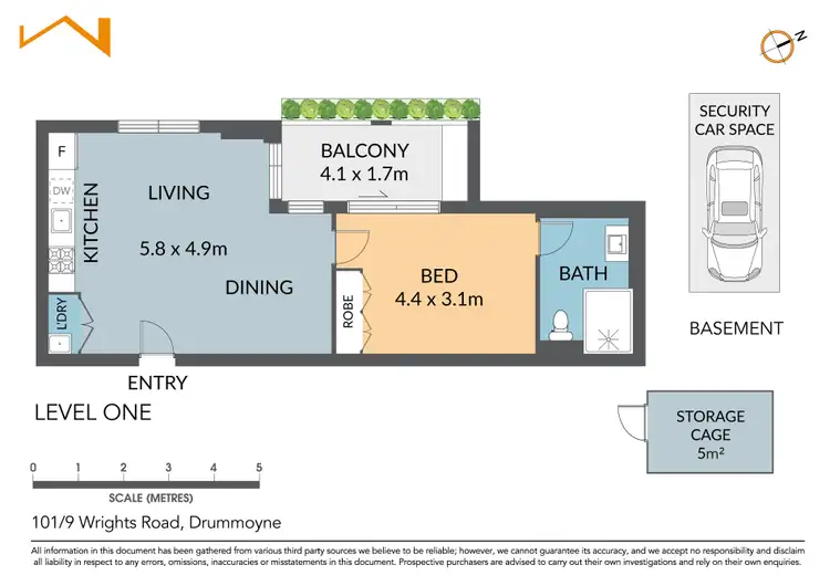 Floorplan of Homely apartment listing, 101/9 Wrights Road, Drummoyne NSW 2047