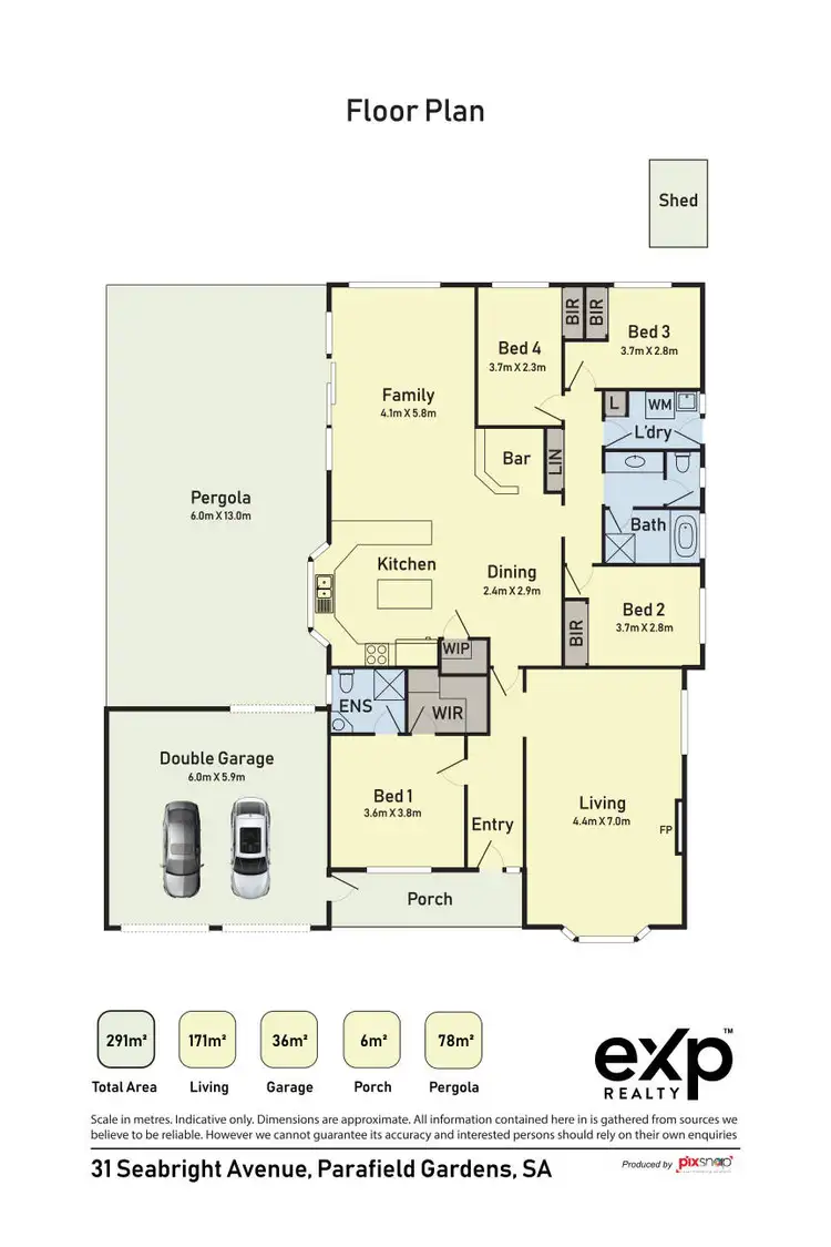Floorplan of Homely house listing, 31 Seabright Avenue, Parafield Gardens SA 5107