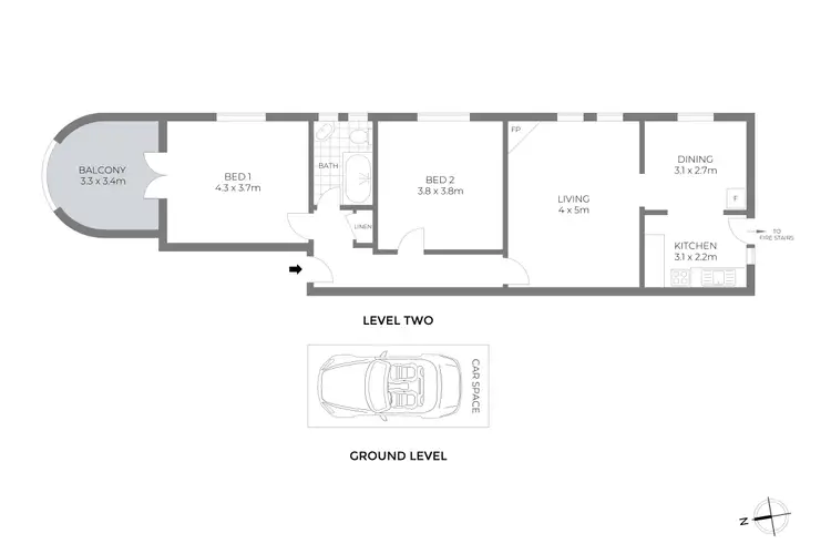 Floorplan of Homely apartment listing, 4/22 Belmore Street, Burwood NSW 2134