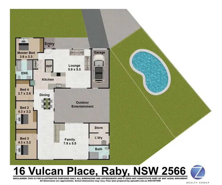 Floorplan of Homely house listing, 16 Vulcan Place, Raby NSW 2566