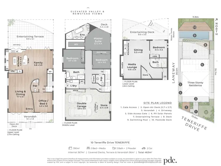 Floorplan of Homely house listing, 10 Teneriffe Drive, Teneriffe QLD 4005