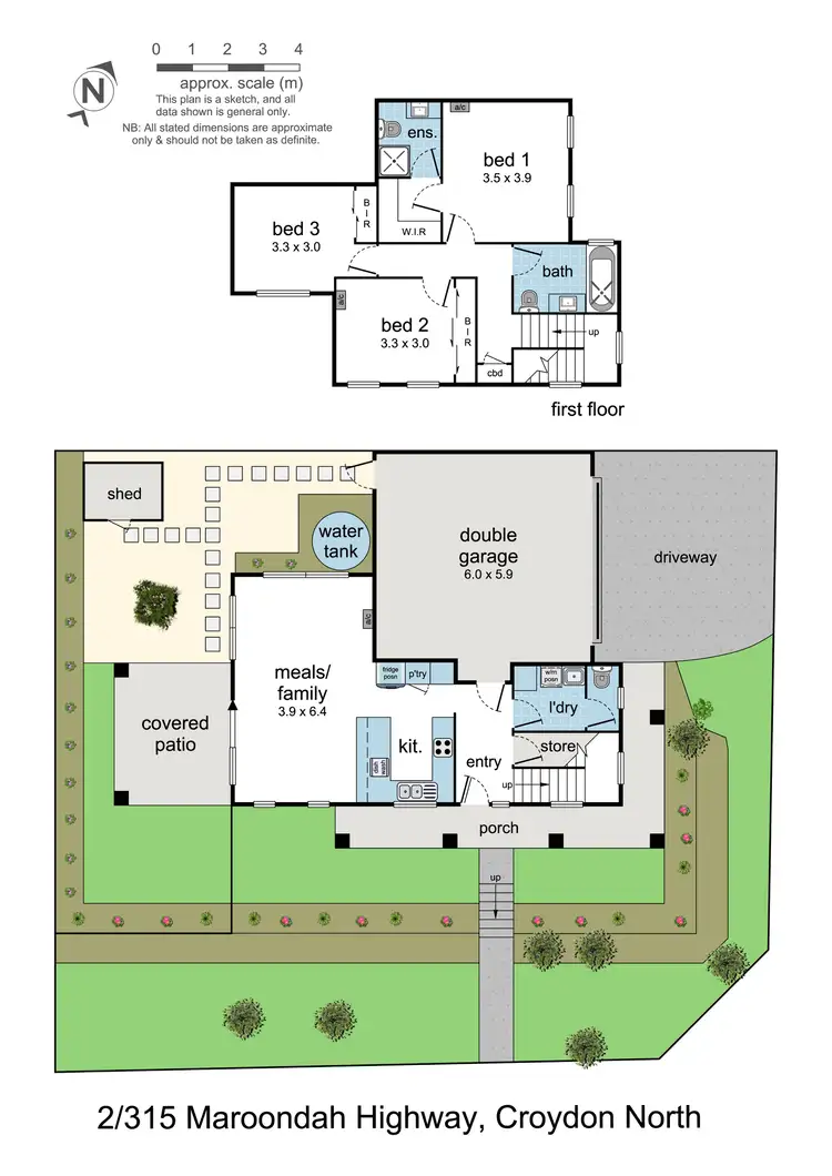 Floorplan of Homely townhouse listing, 2/315 Maroondah Highway, Croydon North VIC 3136