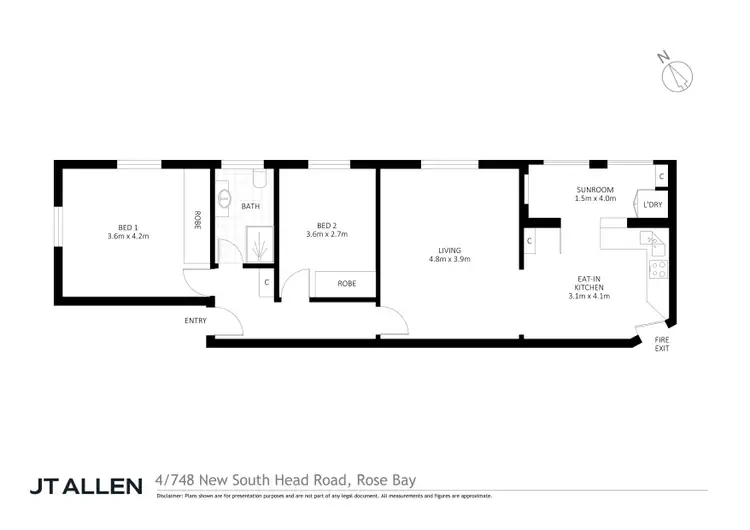 Floorplan of Homely apartment listing, 4/748 New South Head Road, Rose Bay NSW 2029