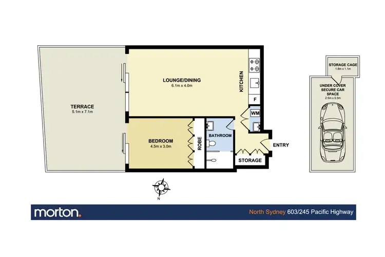 Floorplan of Homely apartment listing, 603/245 Pacific Highway, North Sydney NSW 2060