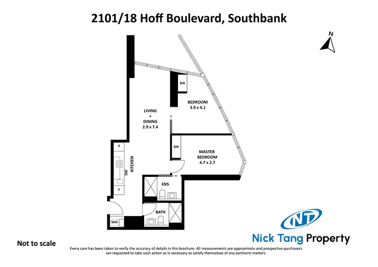 Floorplan of Homely apartment listing, 2101/18 Hoff Boulevard, Southbank VIC 3006