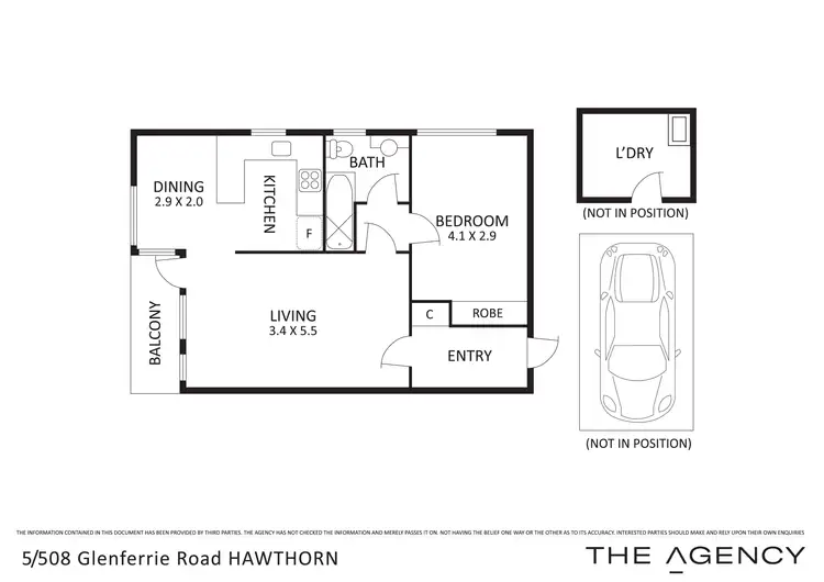 Floorplan of Homely apartment listing, 5/508 Glenferrie Road, Hawthorn VIC 3122