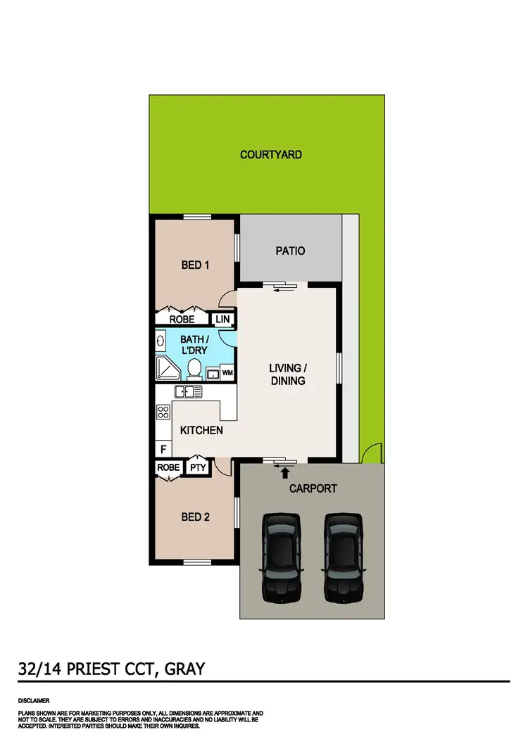 Floorplan of Homely unit listing, 32/14 Priest Circuit, Gray NT 830