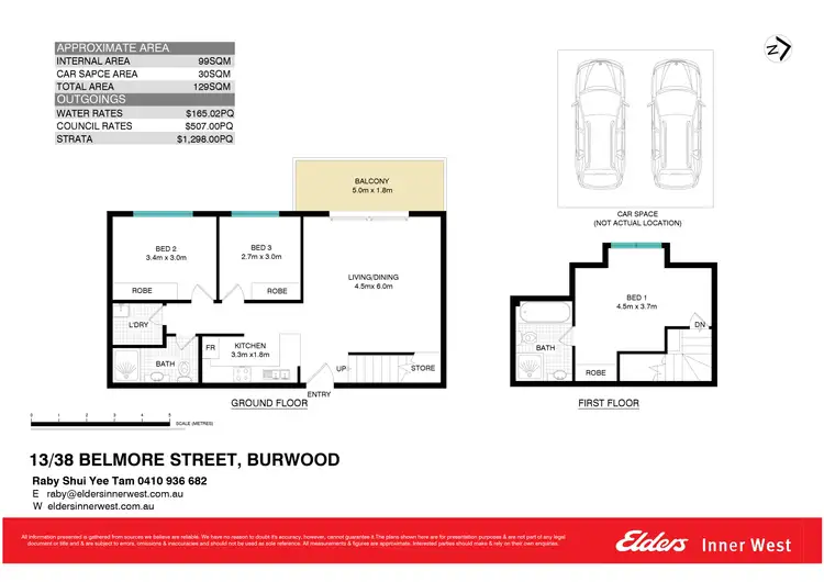 Floorplan of Homely unit listing, 13/38 Belmore Street, Burwood NSW 2134