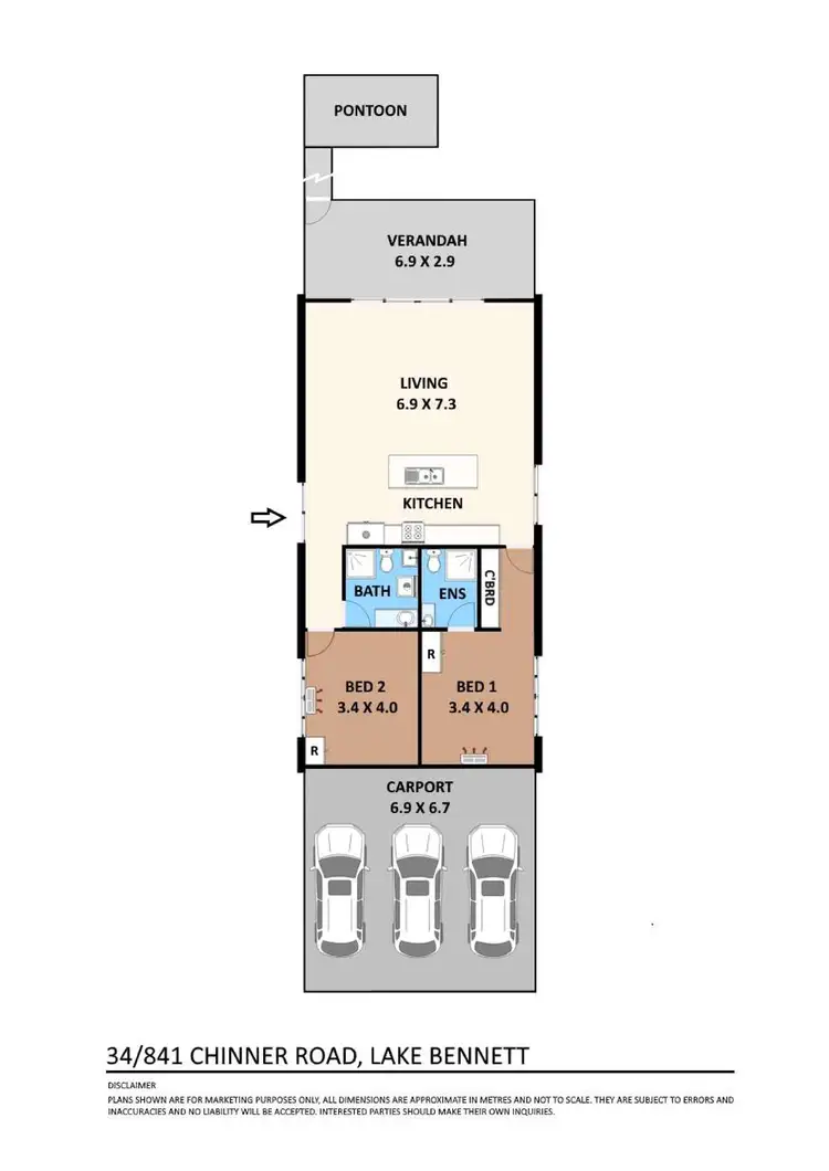 Floorplan of Homely unit listing, 34/841 Chinner Road, Lake Bennett NT 822
