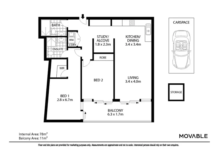 Floorplan of Homely unit listing, 213/2 Howard Street, Warners Bay NSW 2282