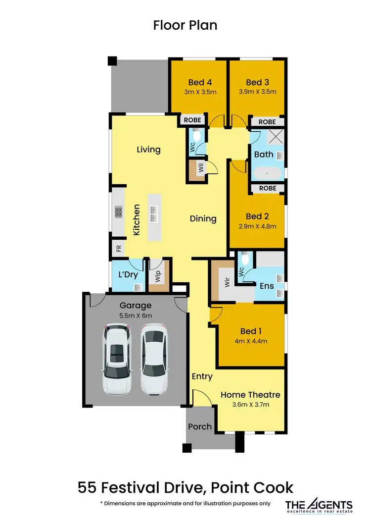 Floorplan of Homely house listing, 55 Festival Drive, Point Cook VIC 3030