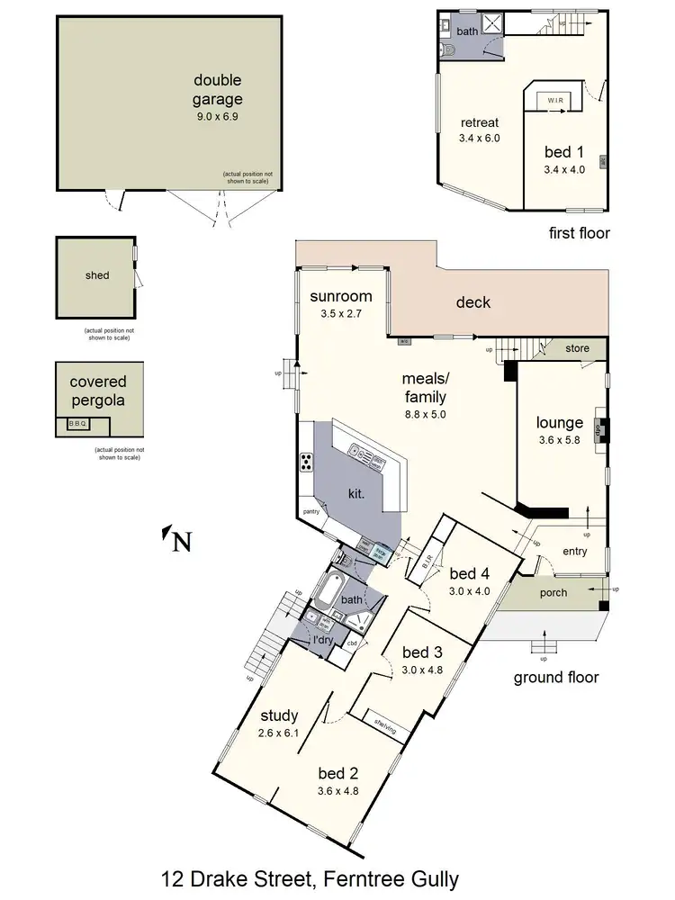 Floorplan of Homely house listing, 12 Drake Street, Ferntree Gully VIC 3156