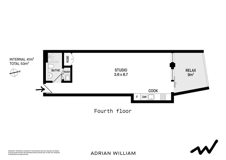 Floorplan of Homely apartment listing, 403/1B Lawson Square, Redfern NSW 2016