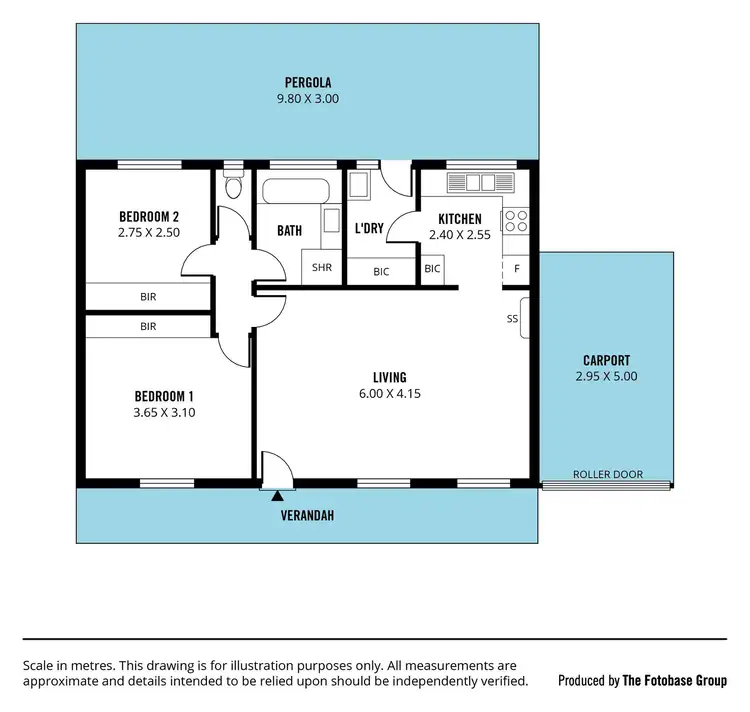 Floorplan of Homely unit listing, 2/3 Goodrington Way, Moana SA 5169