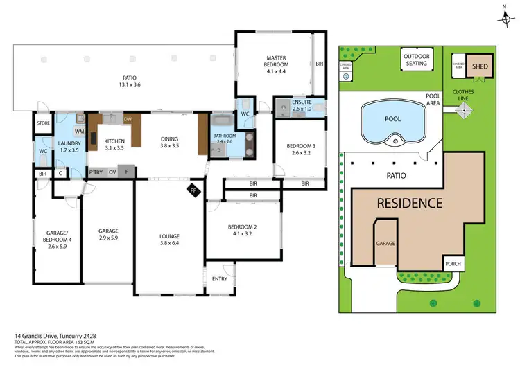 Floorplan of Homely house listing, 14 Grandis Drive, Tuncurry NSW 2428
