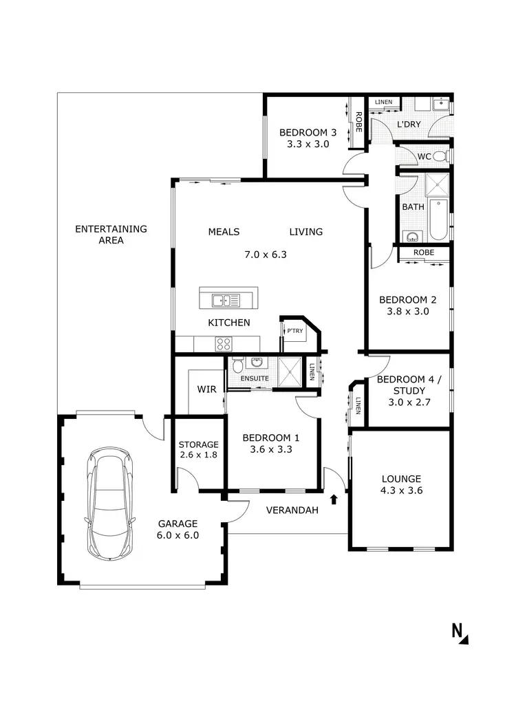 Floorplan of Homely house listing, 97 Mistletoe Street, Golden Square VIC 3555