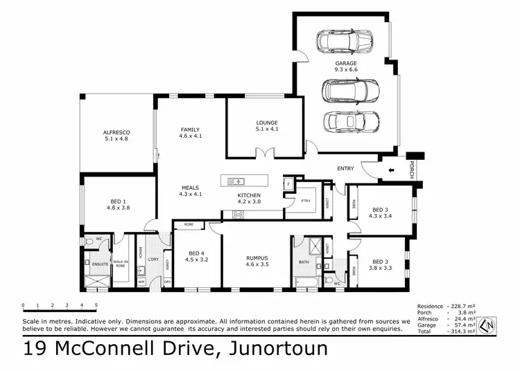 Floorplan of Homely house listing, 19 McConnell Drive, Junortoun VIC 3551