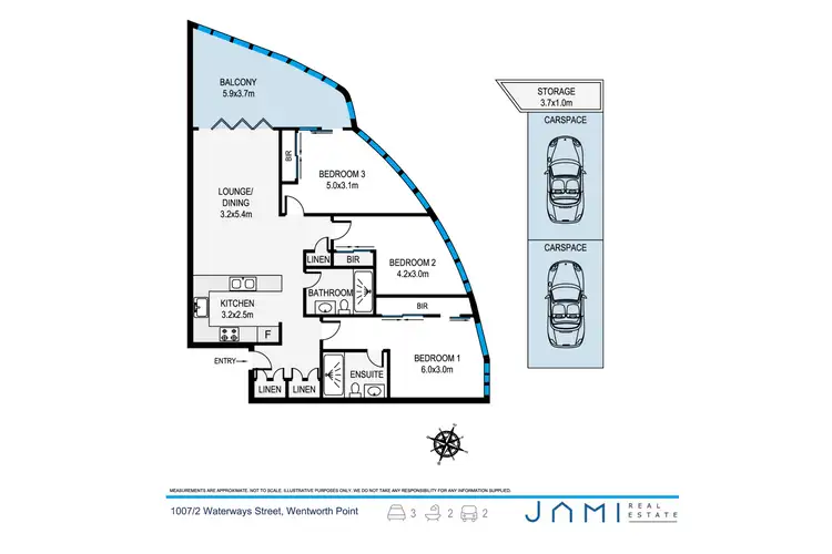 Floorplan of Homely apartment listing, 1007/2 Waterways Street, Wentworth Point NSW 2127