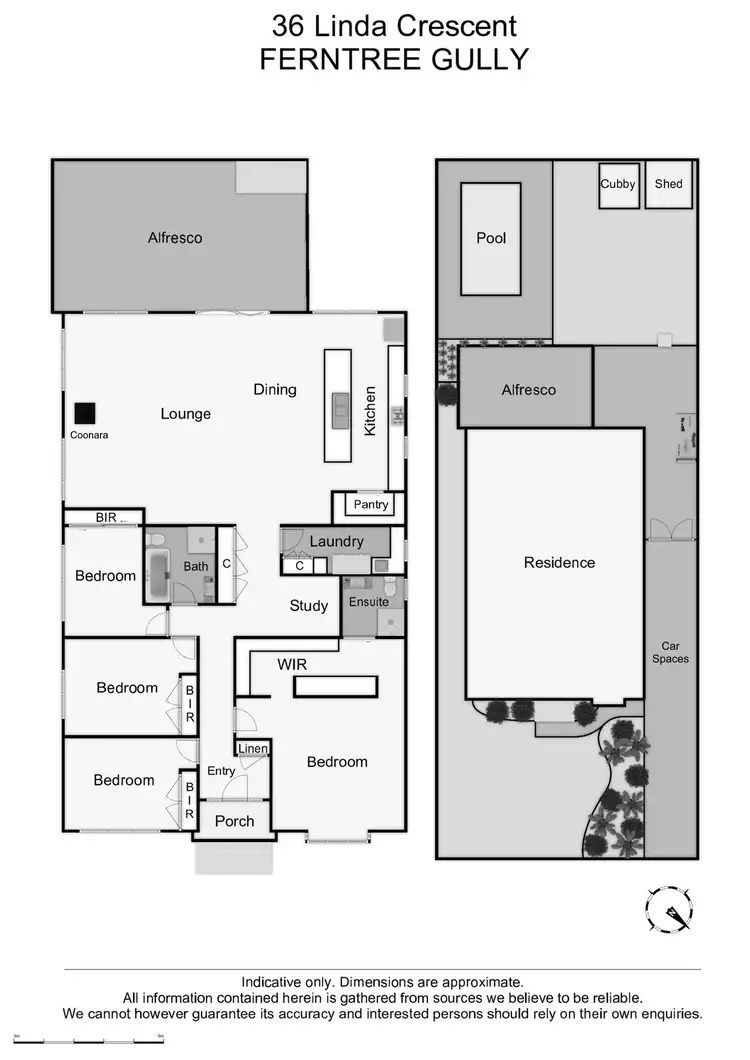 Floorplan of Homely house listing, 36 Linda Crescent, Ferntree Gully VIC 3156