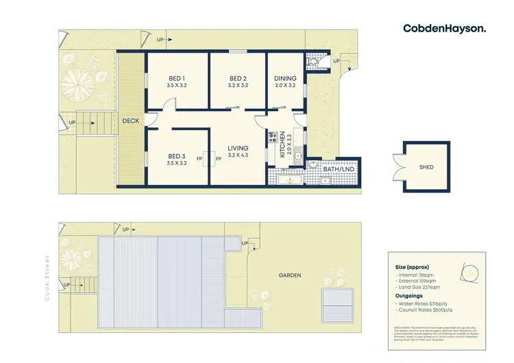 Floorplan of Homely house listing, 13 Cook Street, Rozelle NSW 2039