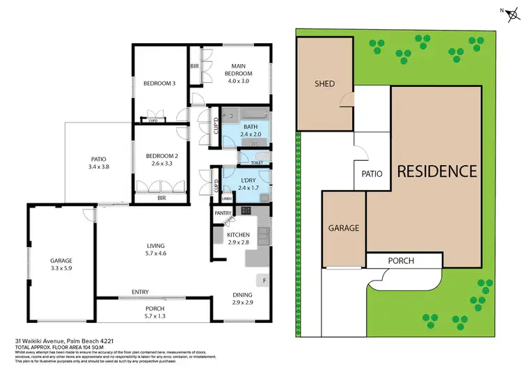 Floorplan of Homely house listing, 31 Waikiki Avenue, Palm Beach QLD 4221