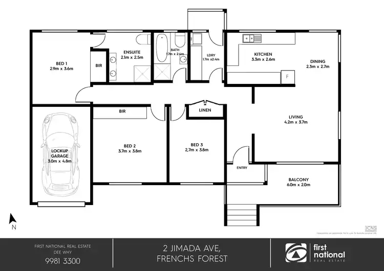 Floorplan of Homely house listing, 2 Jimada Avenue, Frenchs Forest NSW 2086