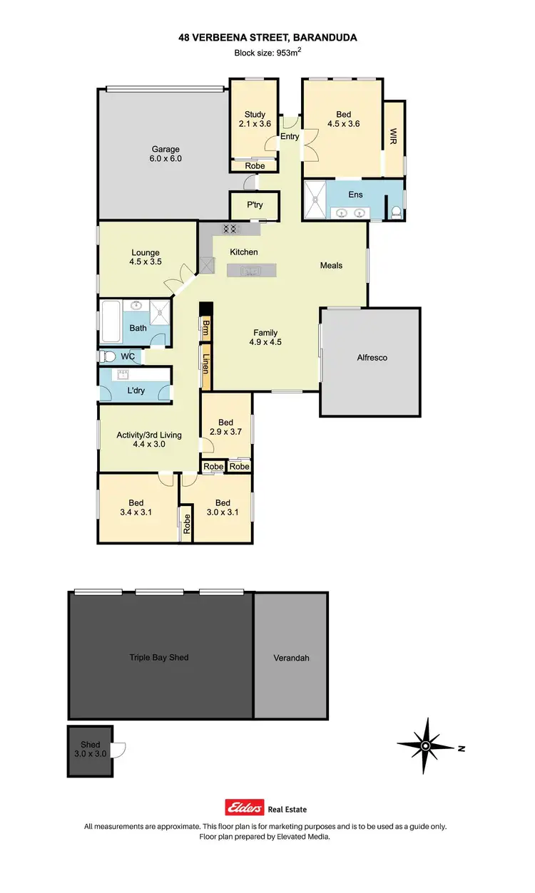 Floorplan of Homely house listing, 48 Verbena Street, Baranduda VIC 3691