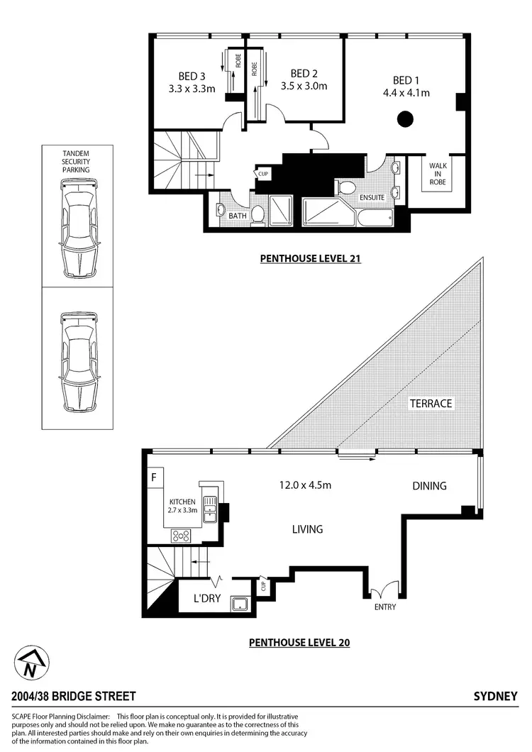 Floorplan of Homely apartment listing, 2004/38-42 Bridge Street, Sydney NSW 2000
