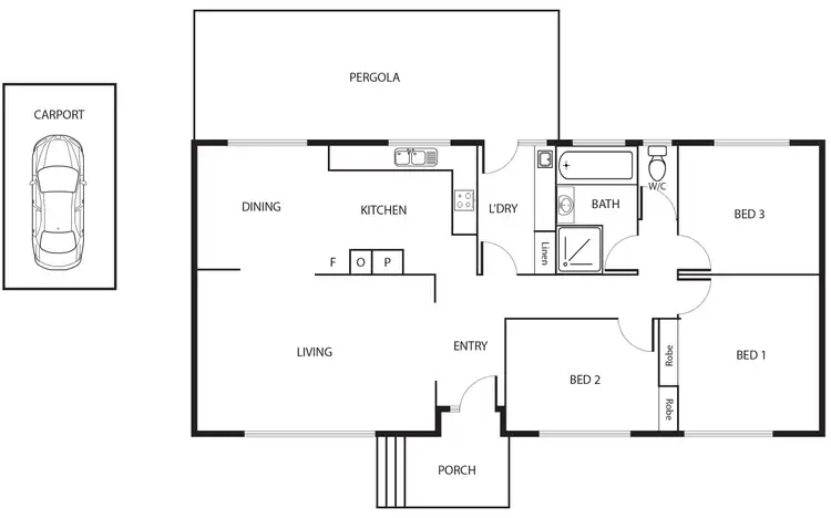 Floorplan of Homely house listing, 36 Degraves Crescent, Wanniassa ACT 2903