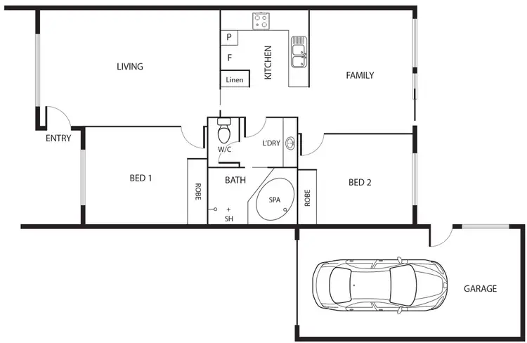 Floorplan of Homely townhouse listing, 13/3 Riddle Place, Gordon ACT 2906