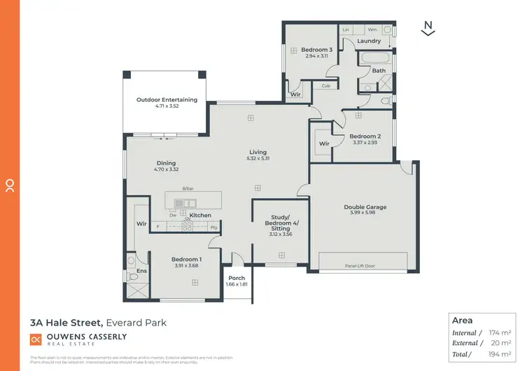 Floorplan of Homely house listing, 3A Hale Street, Everard Park SA 5035
