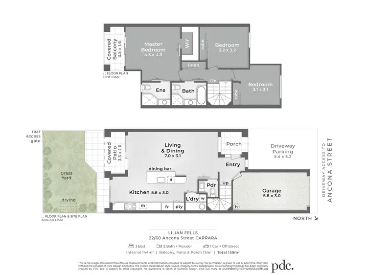 Floorplan of Homely townhouse listing, 22/60 Ancona Street, Carrara QLD 4211