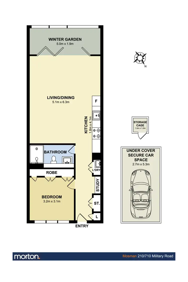 Floorplan of Homely apartment listing, 210/710 Military Road, Mosman NSW 2088