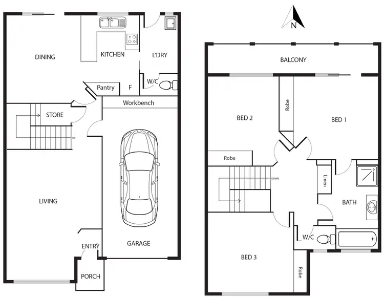 Floorplan of Homely townhouse listing, 18/174 Clive Steele Avenue, Monash ACT 2904