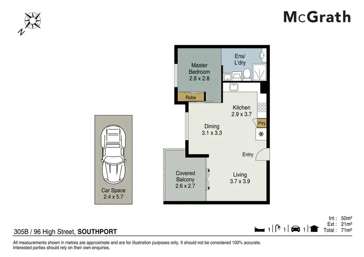 Floorplan of Homely apartment listing, 305B/96 High Street, Southport QLD 4215