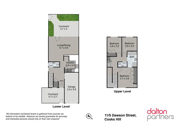 Floorplan of Homely townhouse listing, 11/5 Dawson Street, Cooks Hill NSW 2300