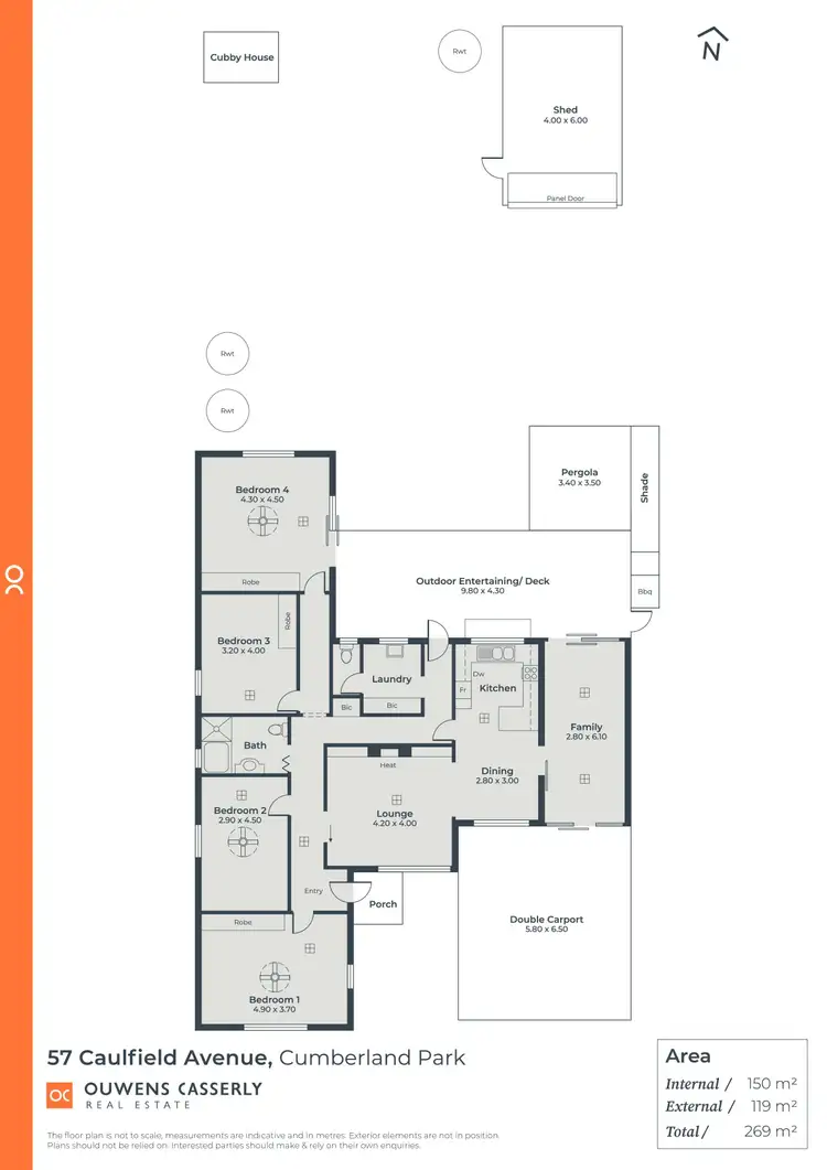 Floorplan of Homely house listing, 57 Caulfield Avenue, Cumberland Park SA 5041