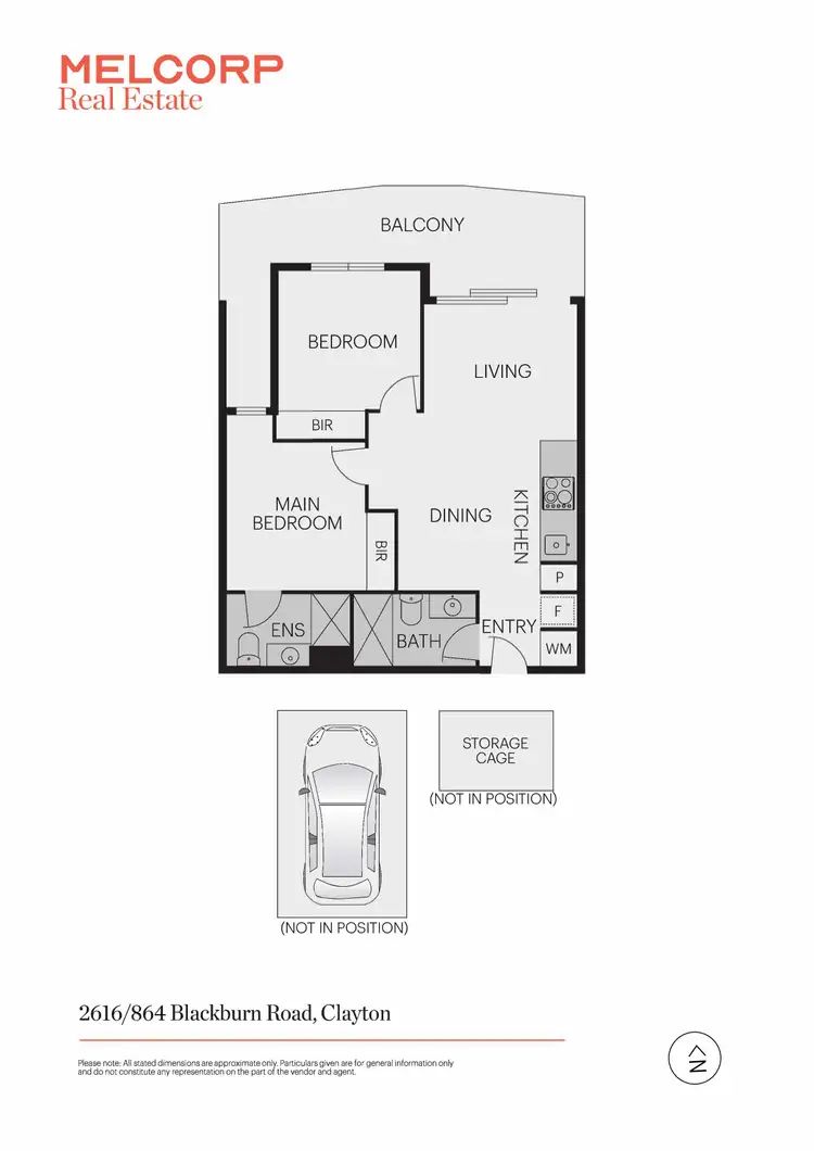Floorplan of Homely apartment listing, 616/864 Blackburn Road, Clayton VIC 3168