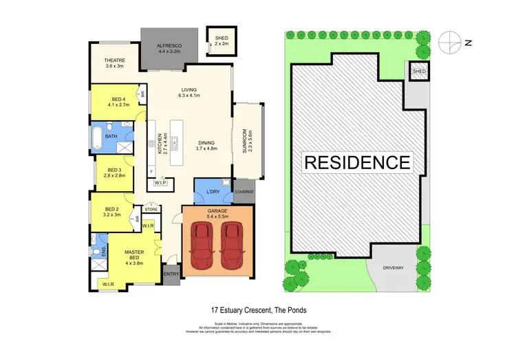 Floorplan of Homely house listing, 17 Estuary Crescent, The Ponds NSW 2769