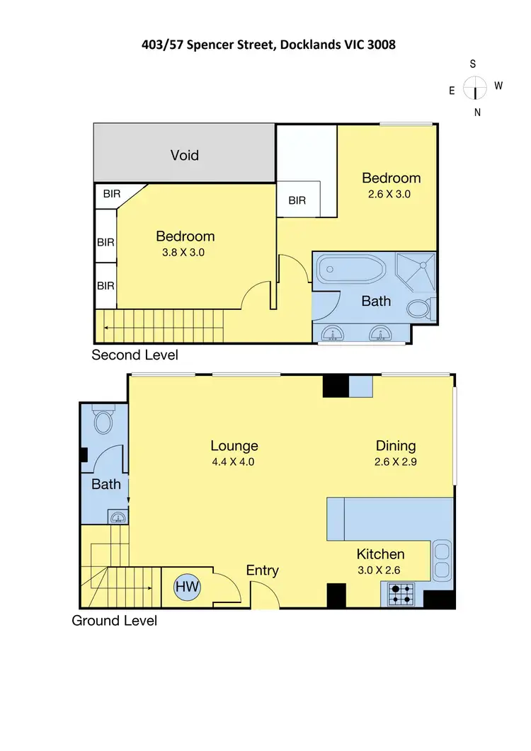 Floorplan of Homely apartment listing, 403/57 Spencer Street Street, Melbourne VIC 3000