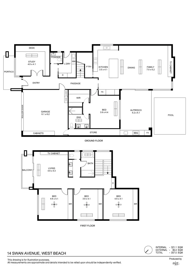 Floorplan of Homely house listing, 14 Swan Avenue, West Beach SA 5024