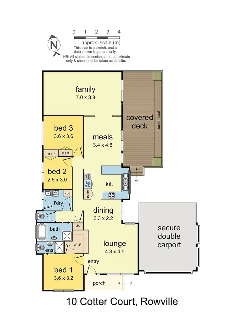 Floorplan of Homely house listing, 10 Cotter Court, Rowville VIC 3178