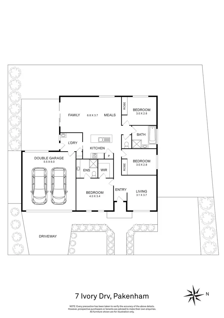 Floorplan of Homely house listing, 7 Ivory Drive, Pakenham VIC 3810