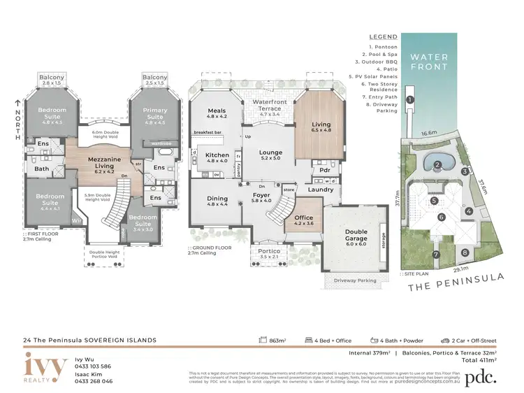 Floorplan of Homely house listing, 24 The Peninsula, Sovereign Islands QLD 4216