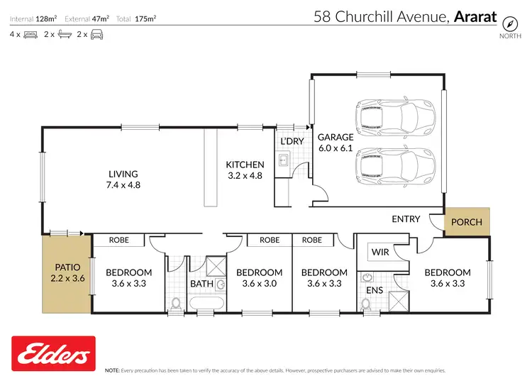 Floorplan of Homely house listing, 58 Churchill Avenue, Ararat VIC 3377