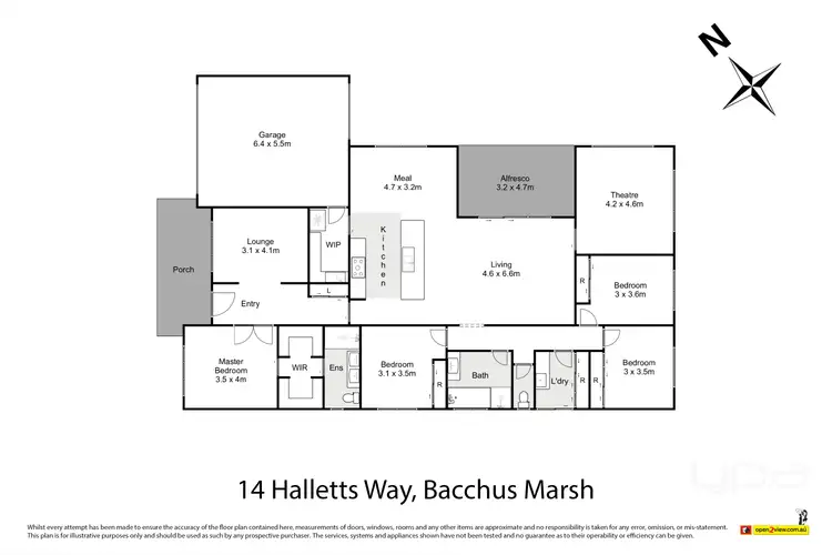 Floorplan of Homely house listing, 14 Halletts Way, Bacchus Marsh VIC 3340