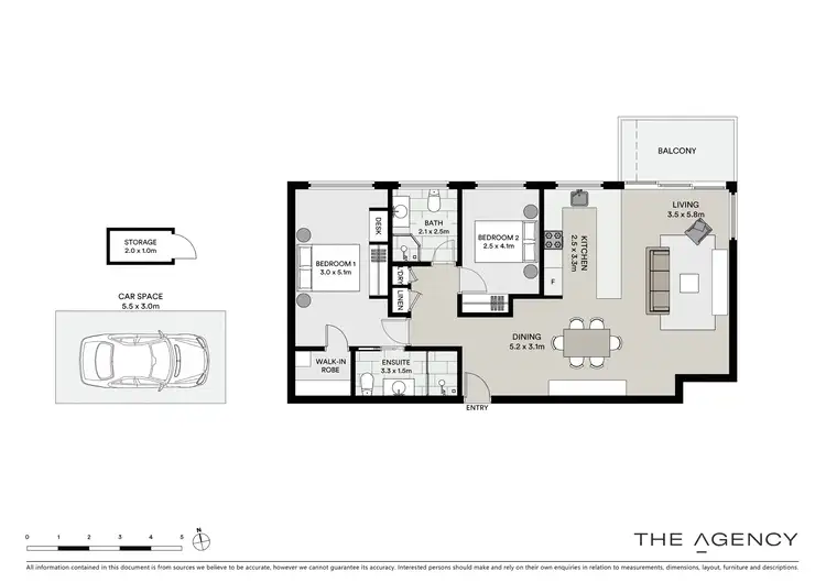 Floorplan of Homely apartment listing, 5/5 Parriwi Road, Mosman NSW 2088