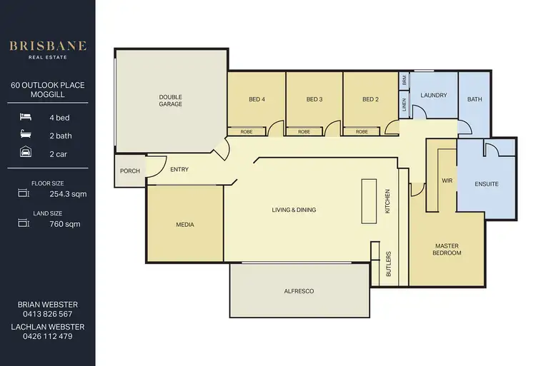 Floorplan of Homely house listing, 60 Outlook Place, Moggill QLD 4070