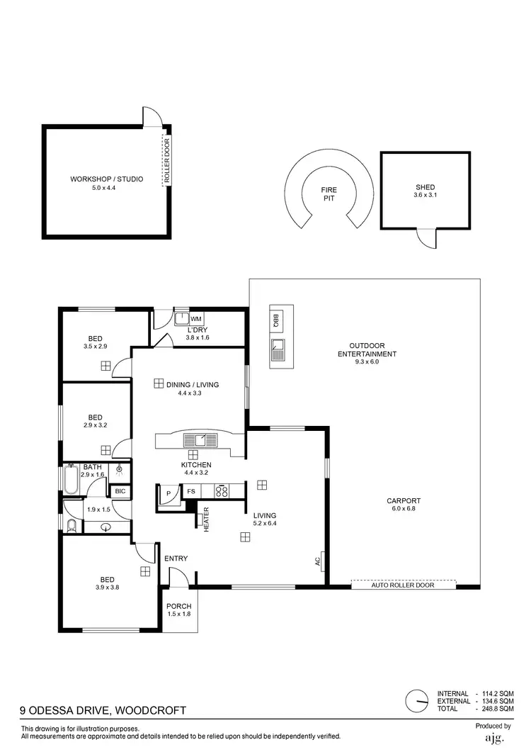 Floorplan of Homely house listing, 9 Odessa Drive, Woodcroft SA 5162